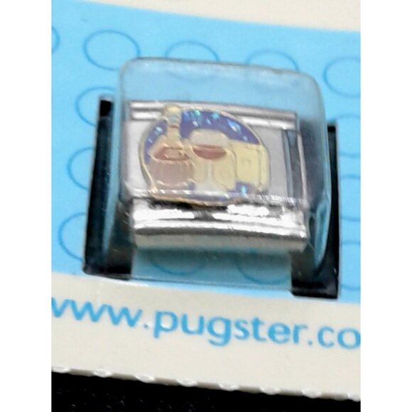 Bracelet Pugster Italian Charm Chianti Glass of Wine & Cheese - Picture 7 of 10